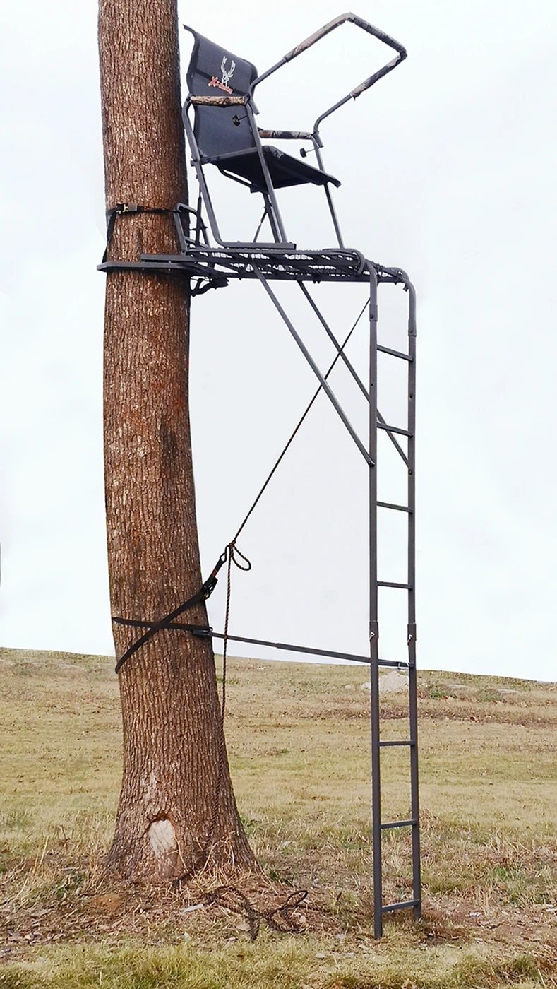 Deep-Platform Steel Ladder Treestand XZ1001