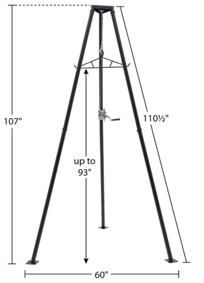 Tripod Game Hoist with Gambrel XZ7042
