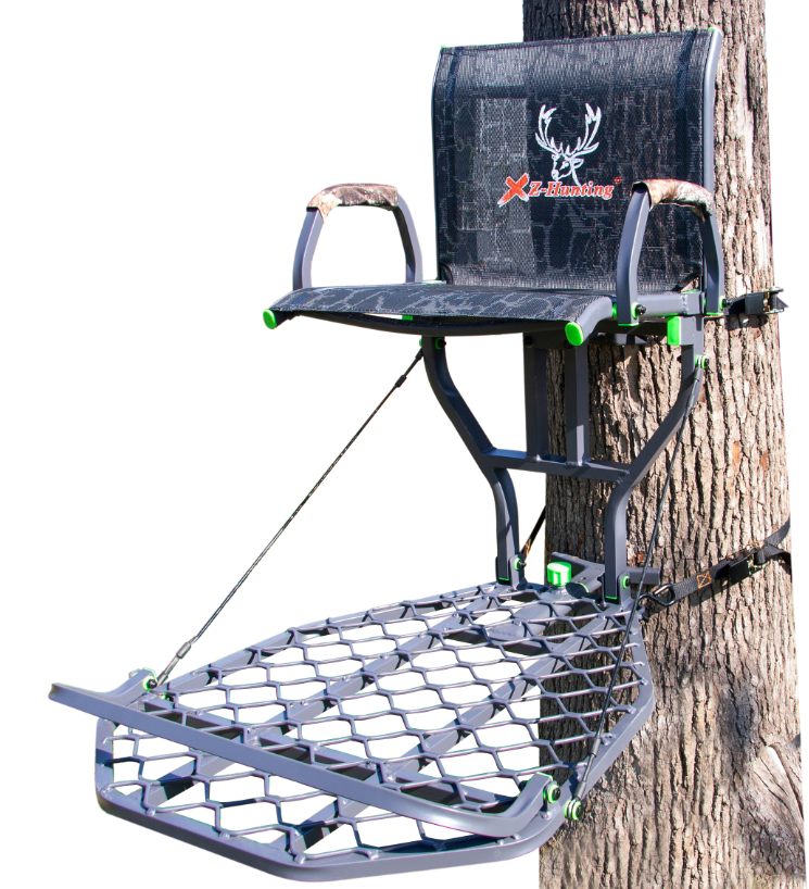 Aluminum Hang-On Treestand with Backrest XZ-A18